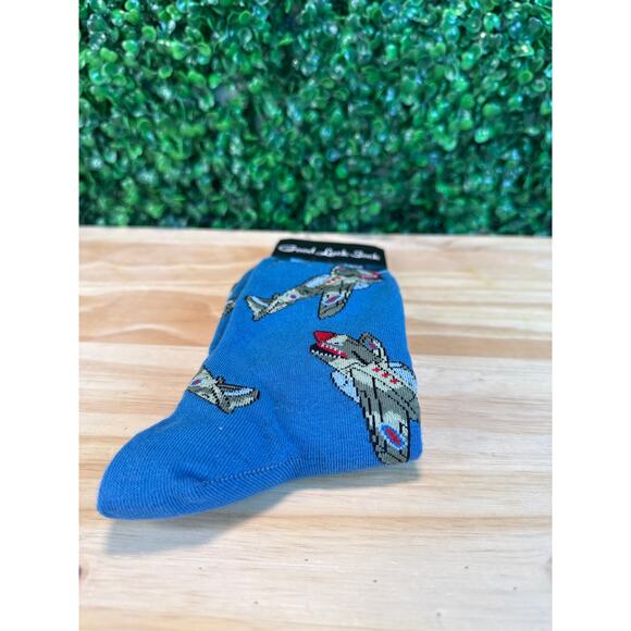 New Good Luck Sock Adult Crew Socks WWII Airplane Design Mens Gift - Picture 7 of 8